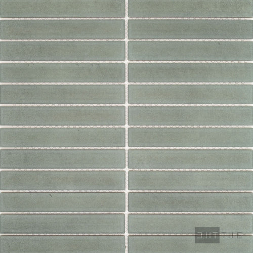 Passaggi 1X6 Grid Mosaic 12X12 Green Matte