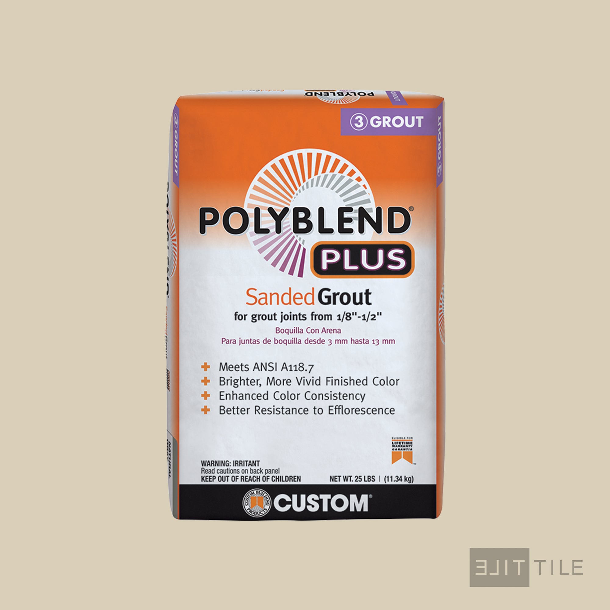 Custom Building Products - Coulis sec sans sable Polyblend White 10 lb ||CPBWDG10