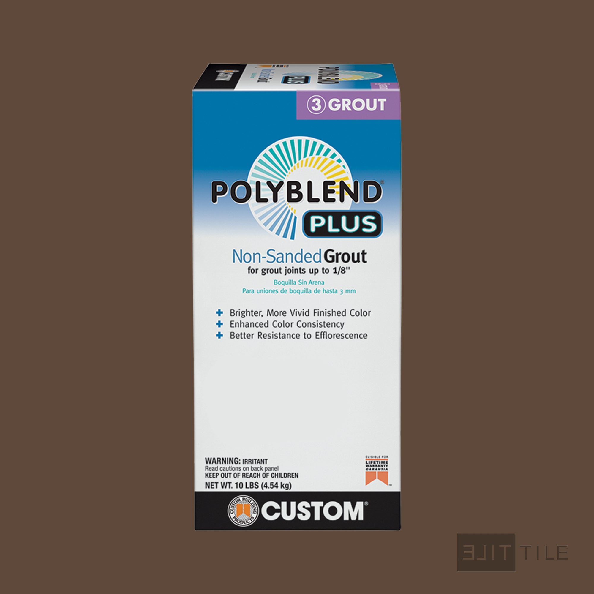 Polyblend Plus Non Sanded Tile Grout 10 Lb #646 Coffee Bean – Elit