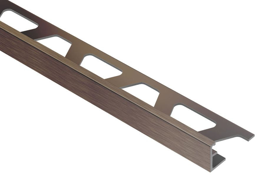 Schiene Jolly Edge Trim Alum Brushed Antique Bronze Anodized 1/2