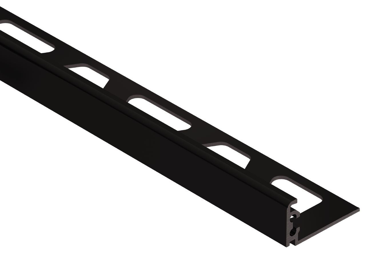 Schiene Jolly Edge Trim Alum Bright Black 1/2 in A125AGSG – Elit Tile