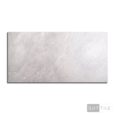 ASH LARGE FORMAT TILE 12X24 SILVER MATTE