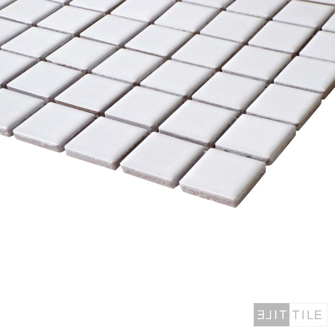 PORCELAIN MOSAIC SQUARE 1X1 WHITE  PRIMARY ANGLE SHOT