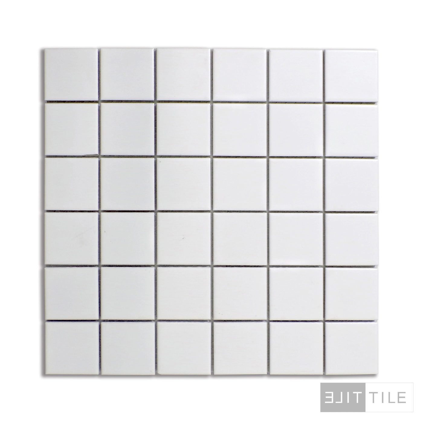 Porcelain Glazed Mosaics 2X2 Square 12X12 White Matte