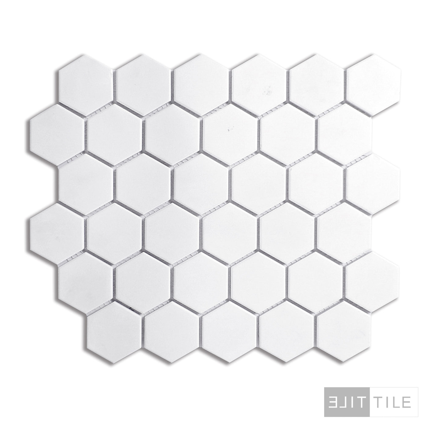 UNGLAZED HEX MOSAIC 2X2 WHITE  PRIMARY SHOT