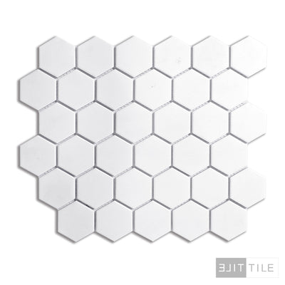 UNGLAZED HEX MOSAIC 2X2 WHITE  PRIMARY SHOT