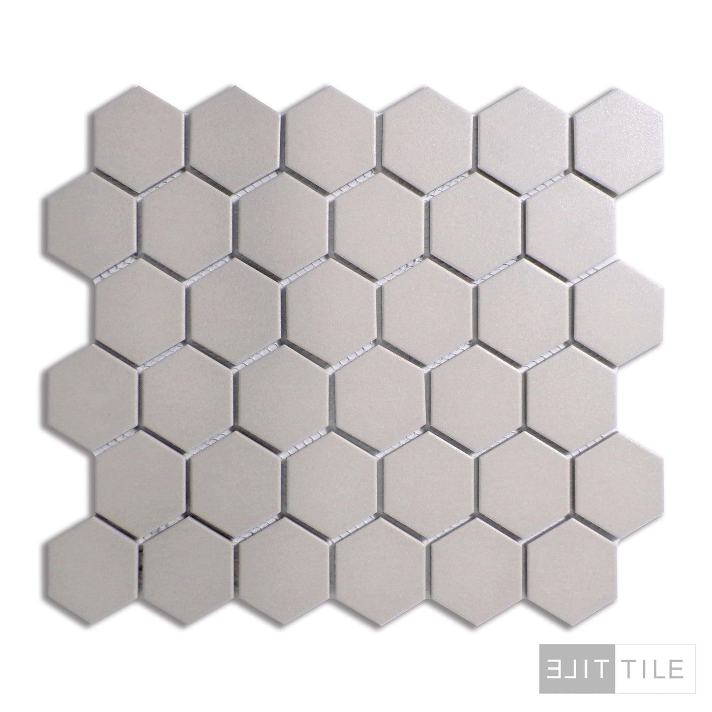 UNGLAZED HEX MOSAIC MATTE 2X2 GREY MATTE PRIMARY SHOT