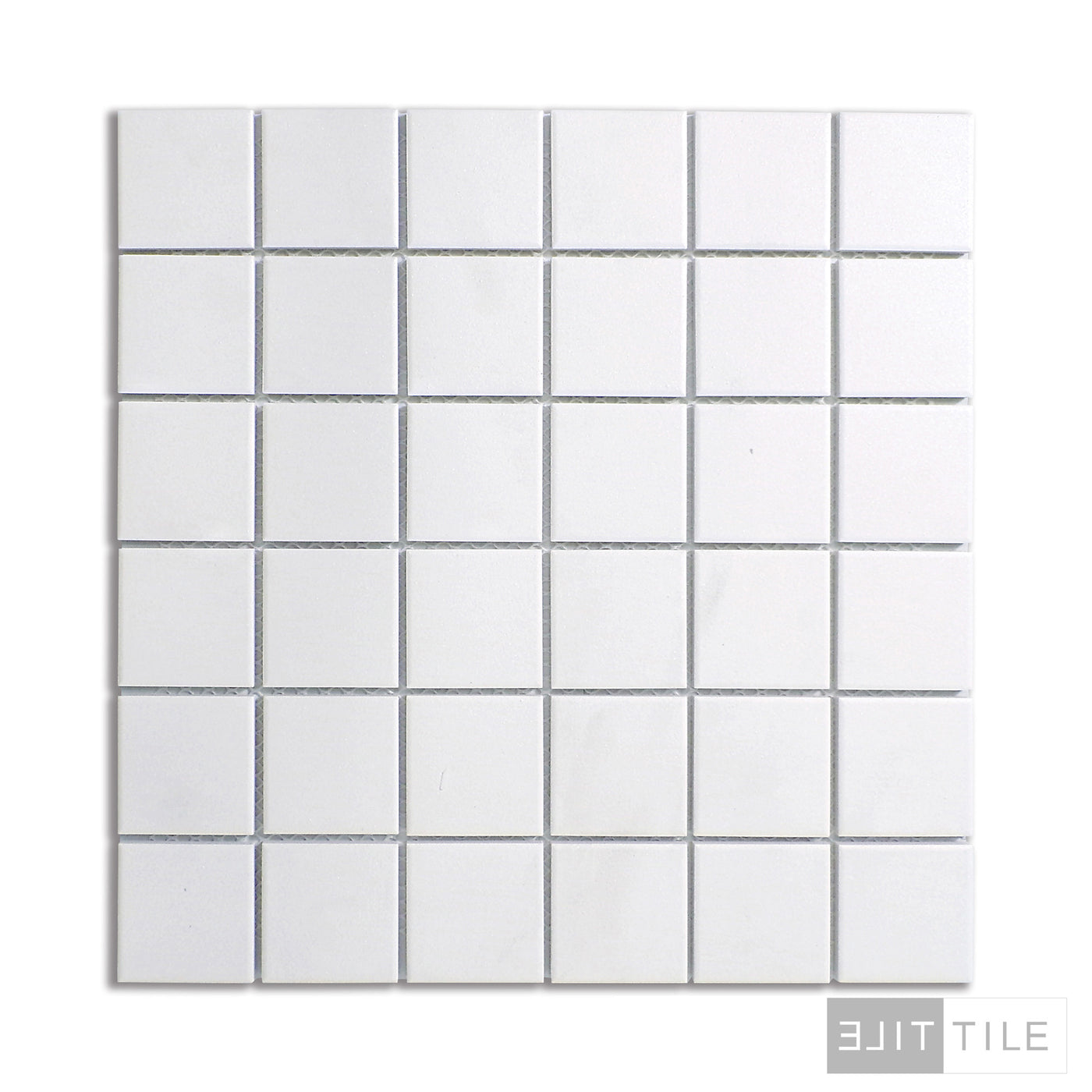 PORCELAIN GLAZED SQUARE MOSAIC MATTE 2X2 WHITE MATTE PRIMARY SHOT