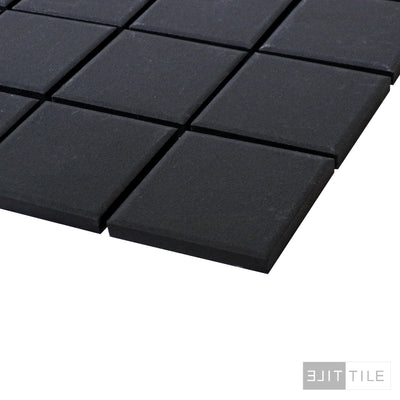 SOLIDS SQUARE MOSAIC MATTE 2X2 BLACK MATTE PRIMARY ANGLE SHOT