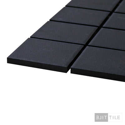 SOLIDS SQUARE MOSAIC MATTE 2X2 BLACK MATTE PRIMARY CORNER SHOT