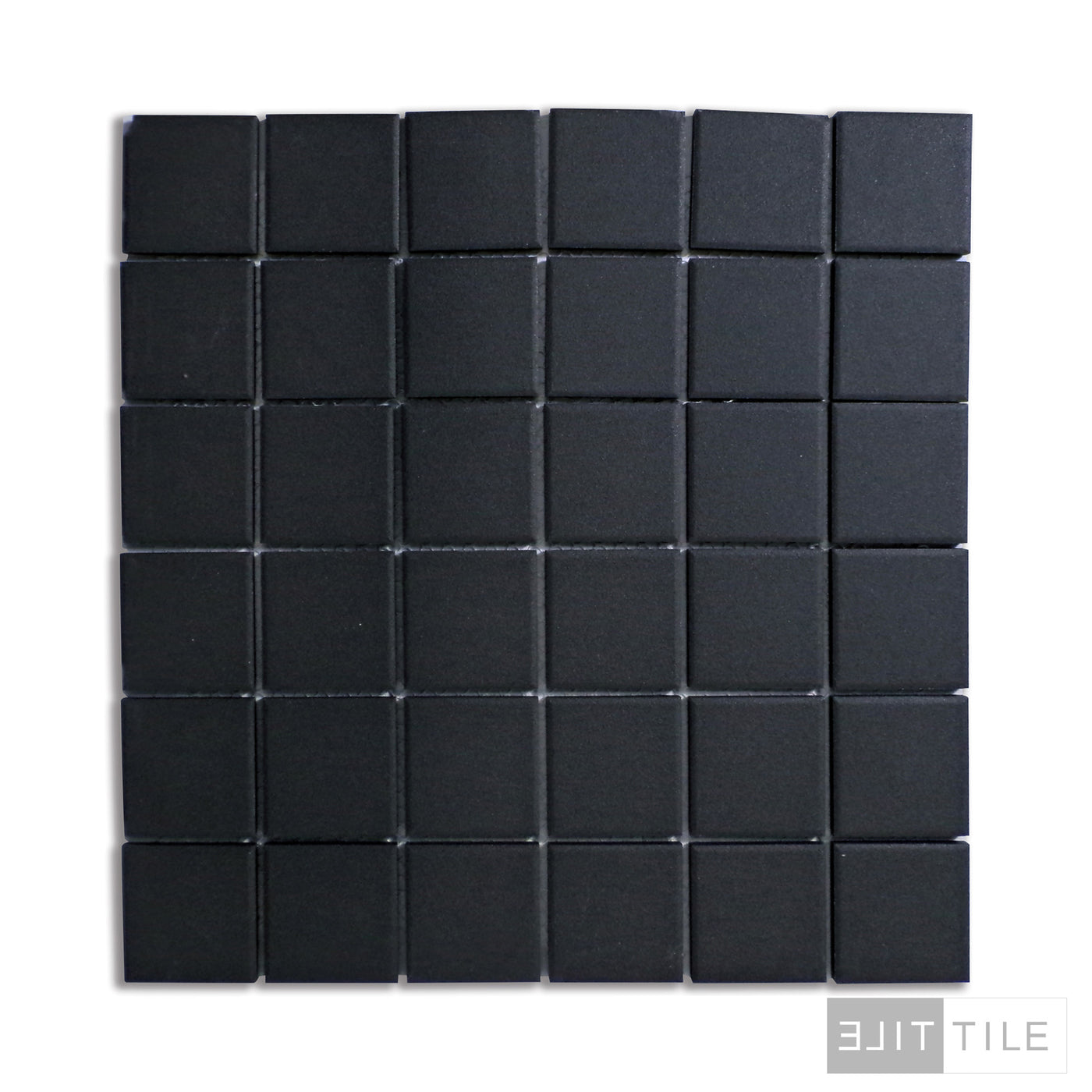 SOLIDS SQUARE MOSAIC MATTE 2X2 BLACK MATTE PRIMARY SHOT