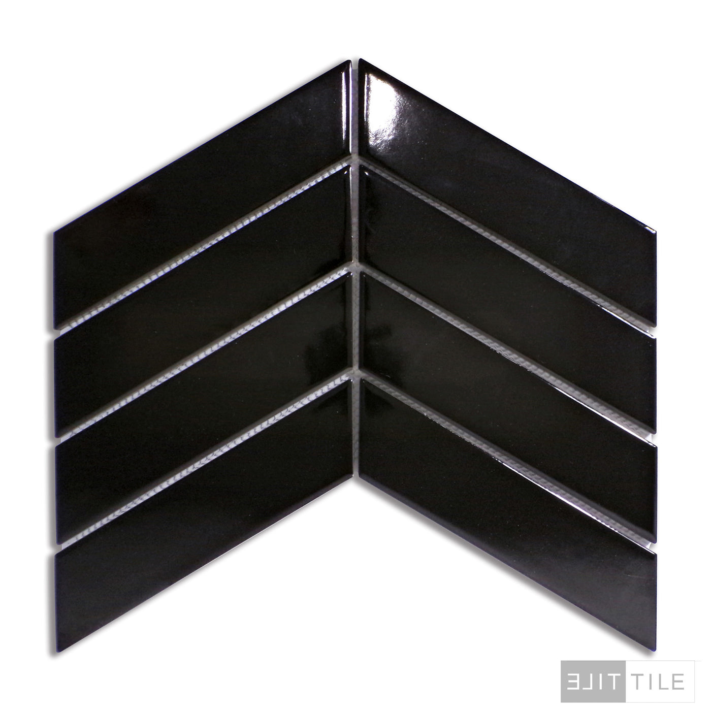 SHAPES CHEVRON GLOSSY 9X13 BLACK GLOSSY PRIMARY SHOT