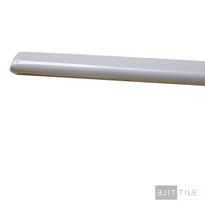 MANHATTAN CERAMIC GLOSSY JOLLY DEMI BULLNOSE 1ST AVE 0.5X12 WHITE GLOSSY PRIMARY CORNER SHOT