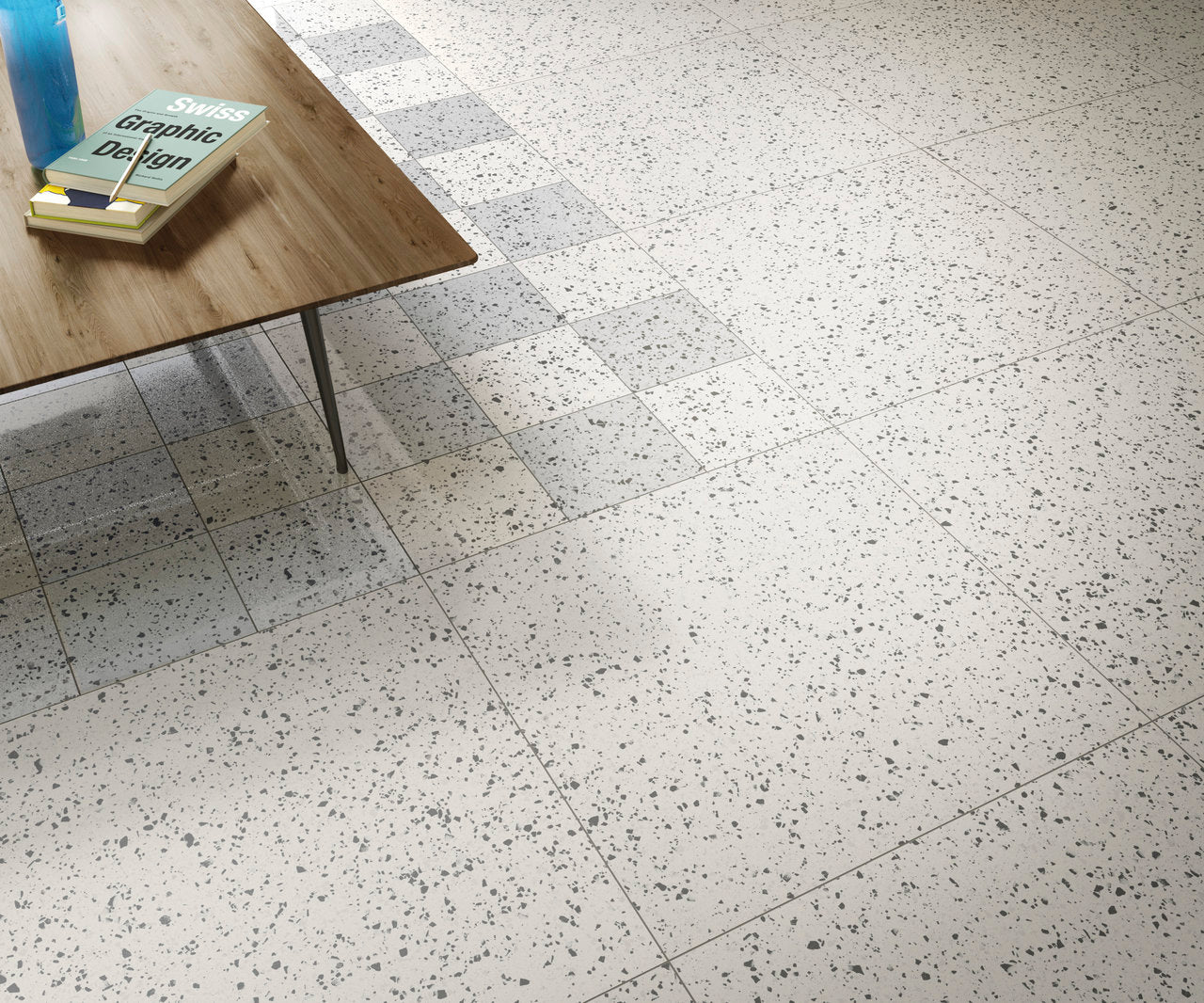 RIALTO PORCELAIN TILE 24X24 WHITE MATTE PRIMARY ROOMSCENE SHOT