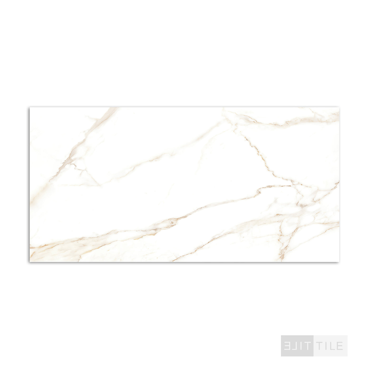 SELECT WHITE PORCELAIN TILE 12X24 GOLD POLISHED PRIMARY SHOT