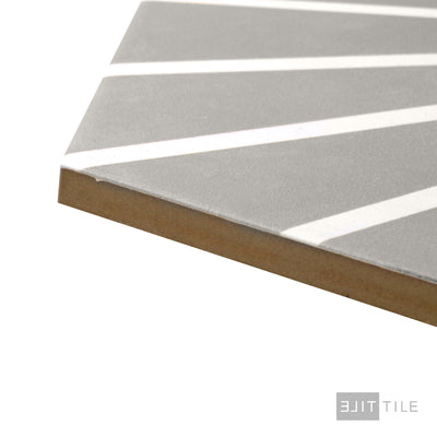 Meraki Tile 8X9 Gris Matte