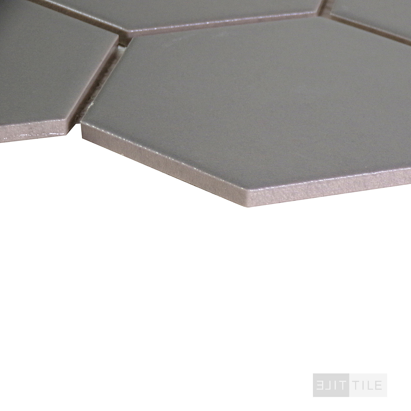 Porcelain Glazed Mosaics 4X4 Hex Gray Matte