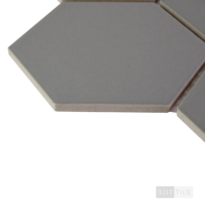 Porcelain Glazed Mosaics 4X4 Hex Gray Matte