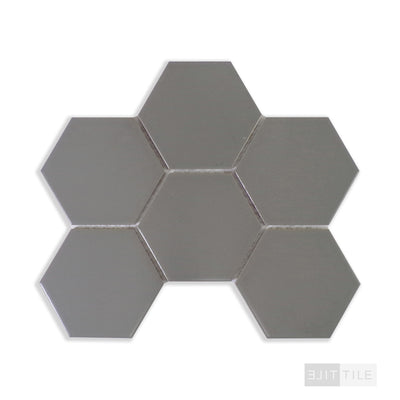 Porcelain Glazed Mosaics 4X4 Hex Gray Matte