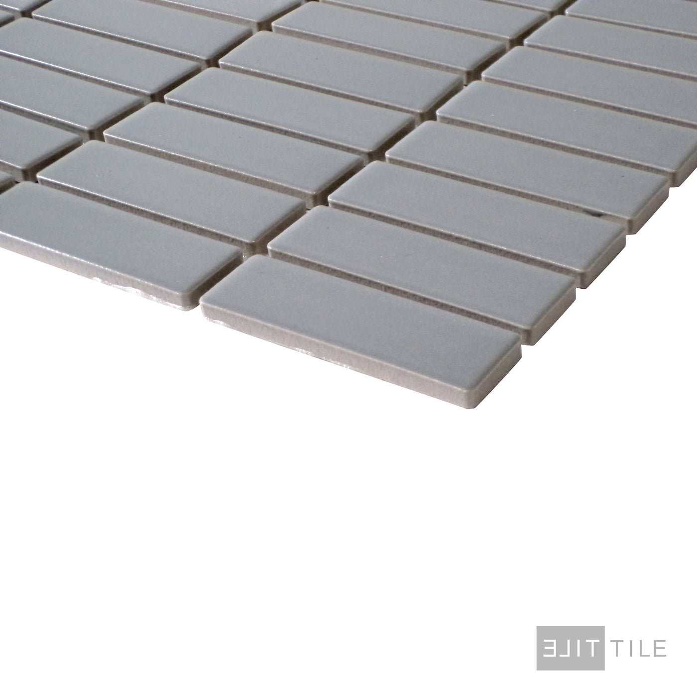 Porcelain Glazed Mosaics 1X3 Gray Matte