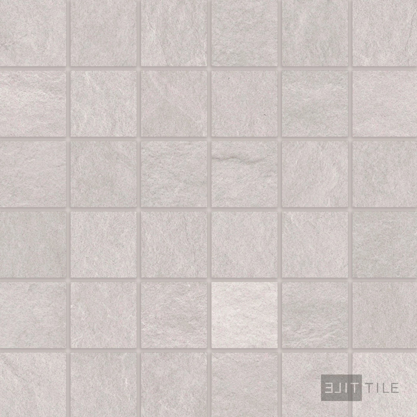 Ash 2X2 Square Porcelain Mosaic 12X12 White Matte
