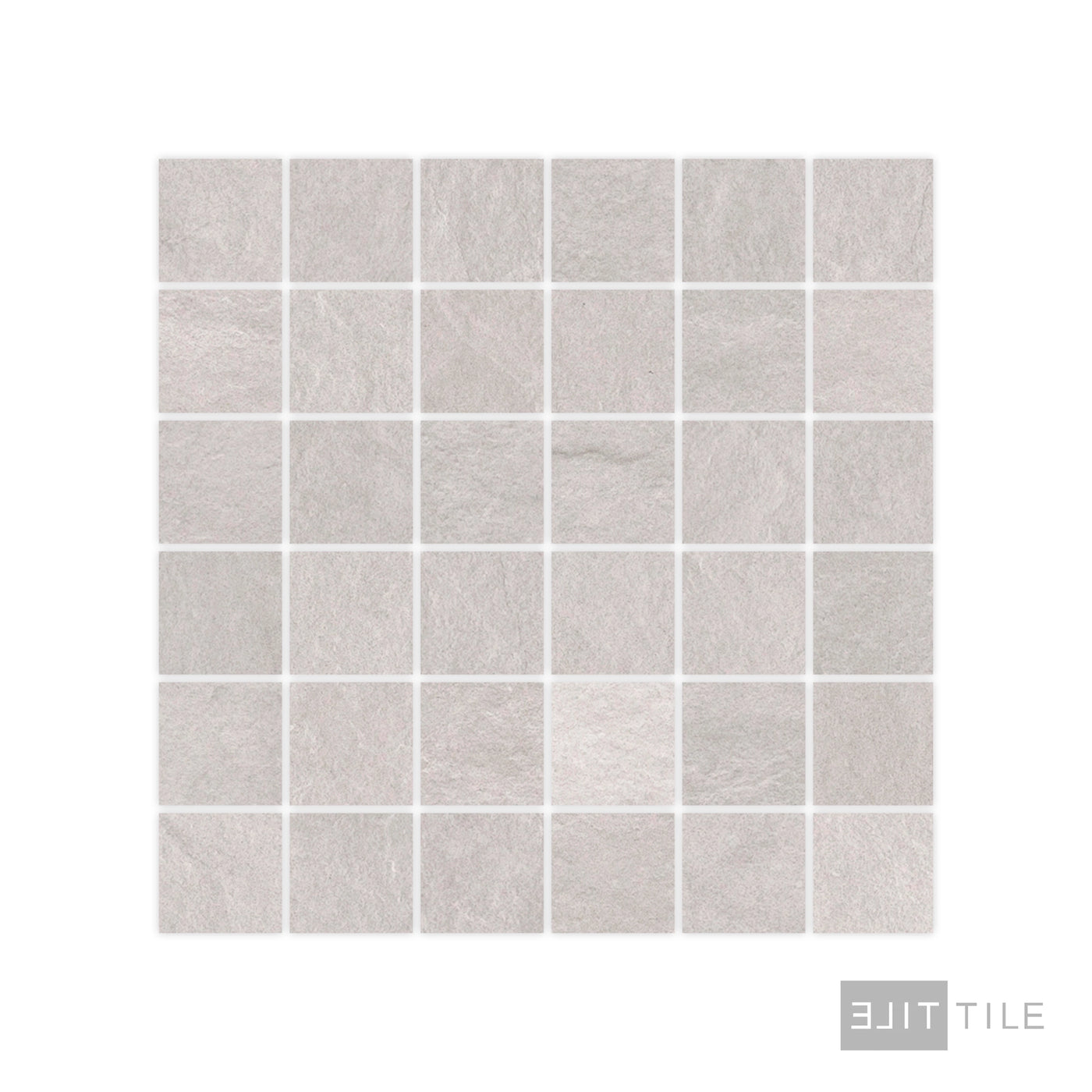 Ash 2X2 Square Porcelain Mosaic 12X12 White Matte