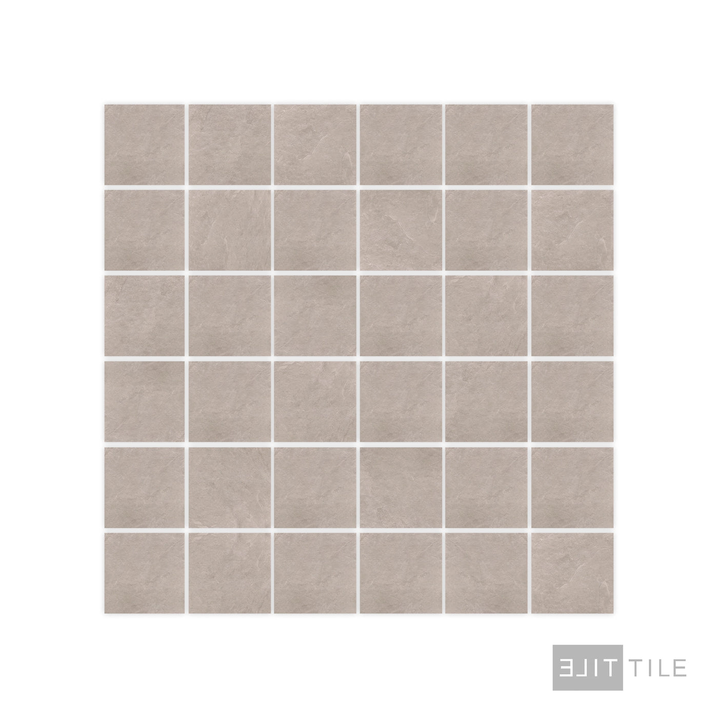 Ash 2X2 Square Porcelain Mosaic 12X12 Beige Matte