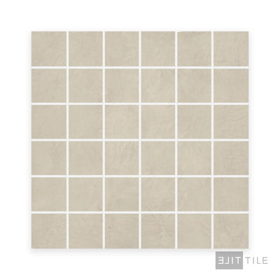 Creos 2X2 Square Porcelain Mosaic 12X12 Cookie Matte