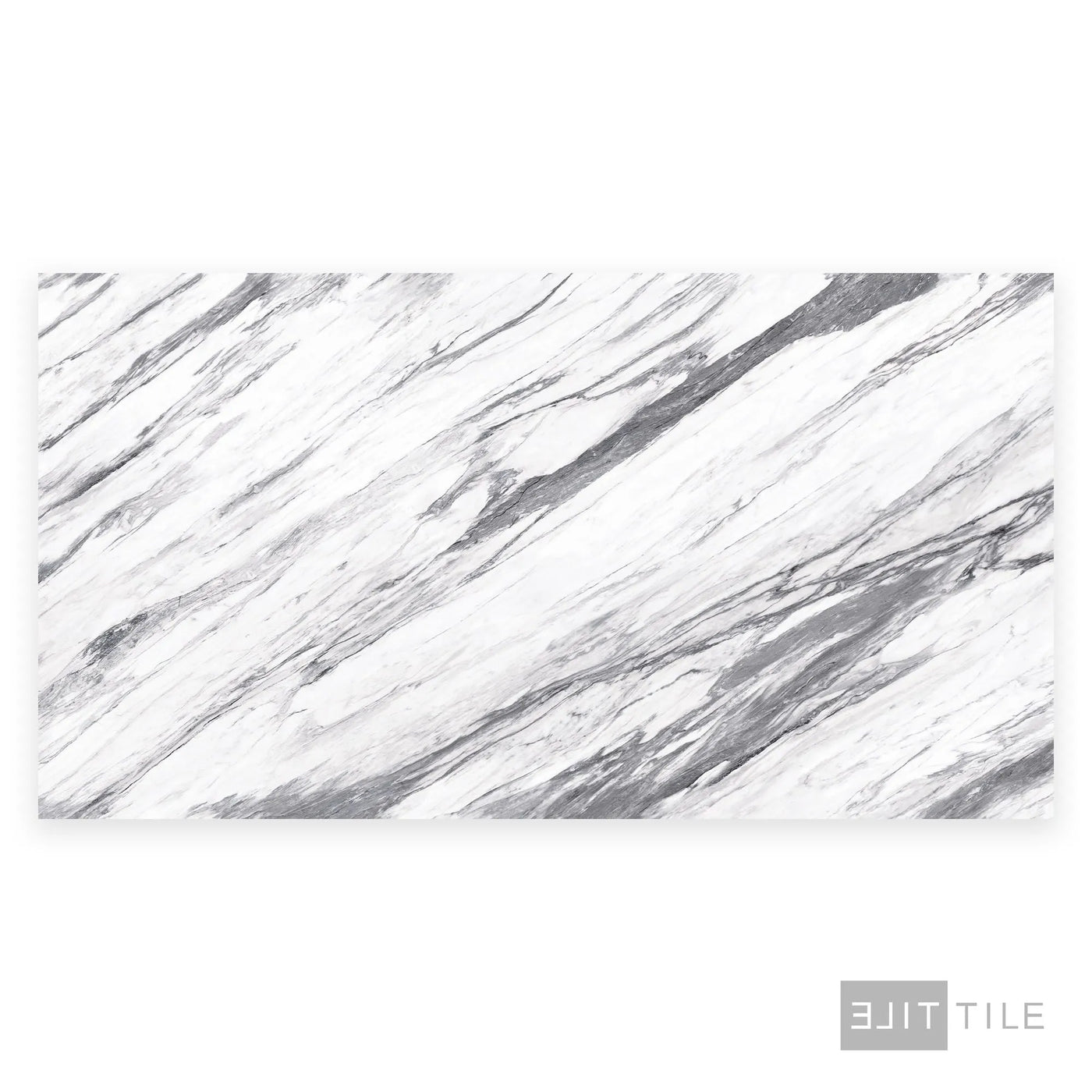 Exotic Stone Cosmopolitan Porcelain Large Format Field Tile 24X48 Statuario Fantastico Polished