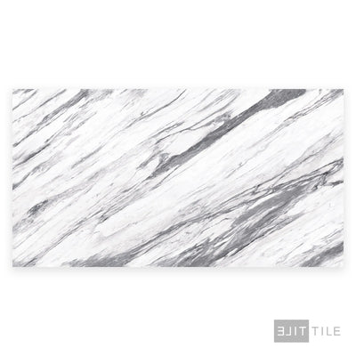 Exotic Stone Cosmopolitan Porcelain Large Format Field Tile 24X48 Statuario Fantastico Polished