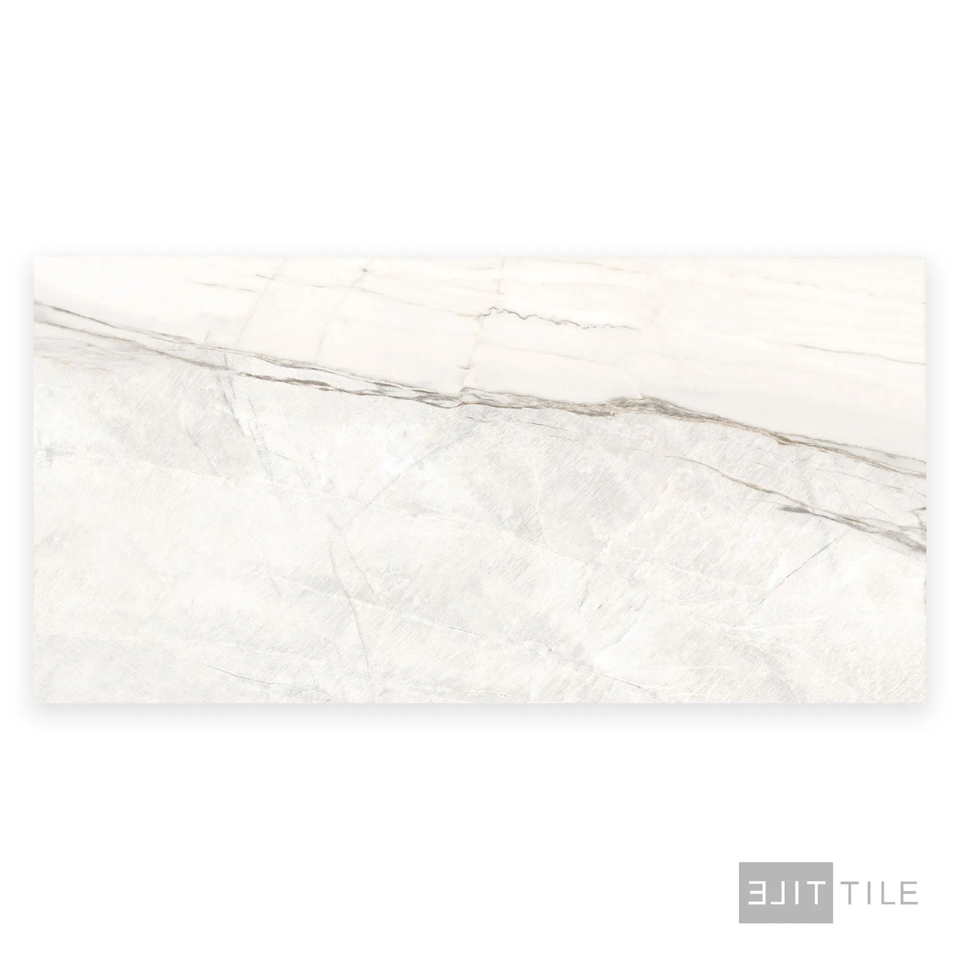 Exotic Stone Porcelain Large Format Field Tile 24X48 Da Vinci White Polished