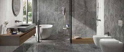 Exotic Stone Porcelain Large Format Field Tile 24X48 Gray Soveraya Polished