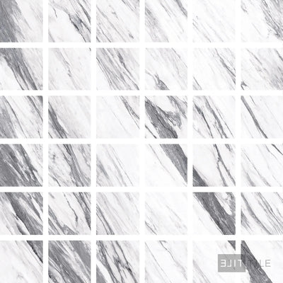 Exotic Stone Cosmopolitan 2X2 Square Porcelain Mosaic 12X12 Statuario Fantastico Polished