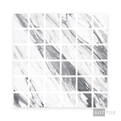Exotic Stone Cosmopolitan 2X2 Square Porcelain Mosaic 12X12 Statuario Fantastico Polished