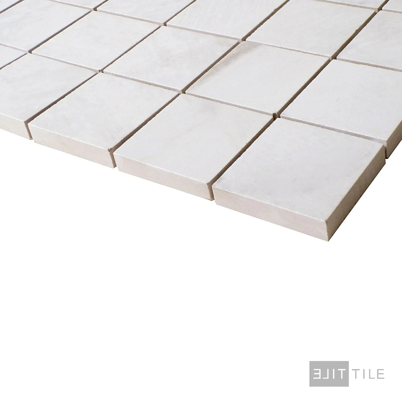 Exotic Stone 2X2 Square Porcelain Mosaic 12X12 Da Vinci White Polished