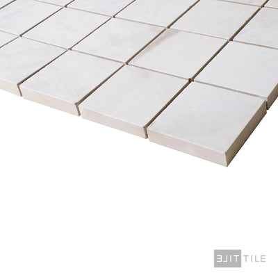 Exotic Stone 2X2 Square Porcelain Mosaic 12X12 Da Vinci White Polished