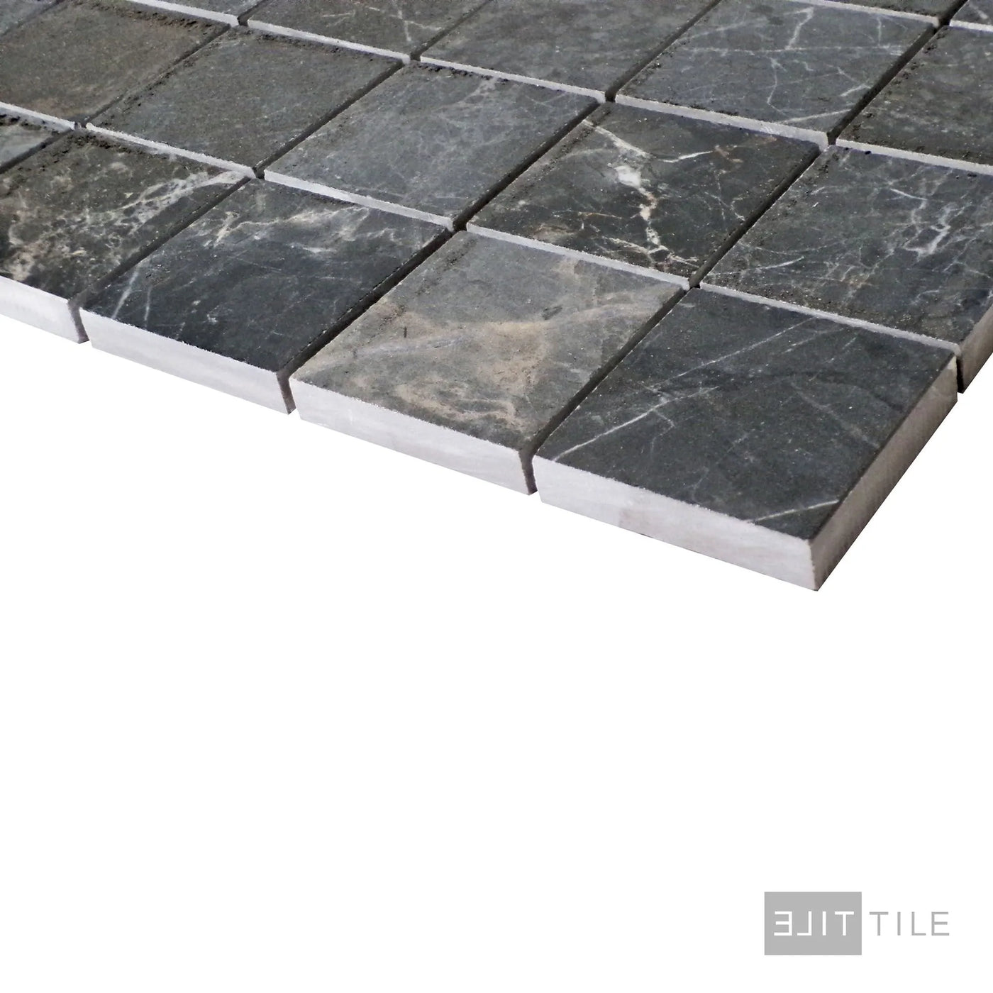 Exotic Stone 2X2 Square Porcelain Mosaic 12X12 Gray Soveraya Polished