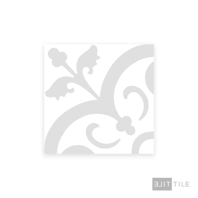 Frame 15 Porcelain Decorative Field Tile 6X6 Perla Chic Matte