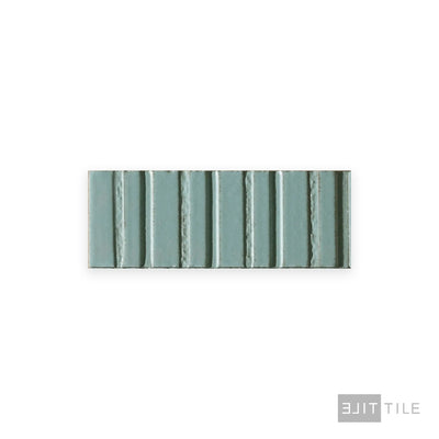 Glace Struttura Raye Deco 3X8 Turchese Glossy