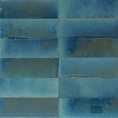 Gleeze Porcelain Tile 2X6 Turchese Glossy