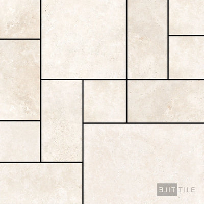 Jerusalem Stone Pattern Set Avorio Matte