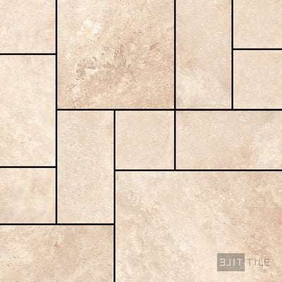 Jerusalem Stone Pattern Set Beige Matte