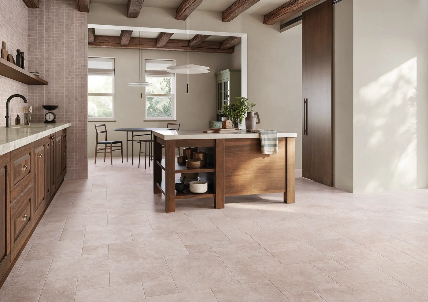 Jerusalem Stone Pattern Set Beige Matte