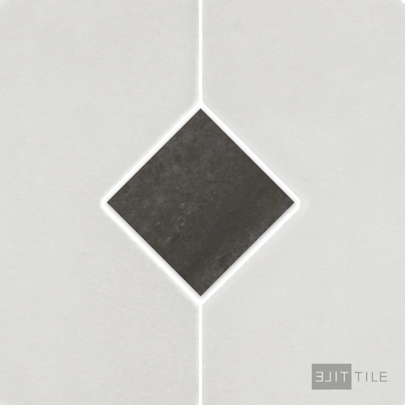 Kasbah Taco Porcelain Tile 1X1 Black Hat Matte
