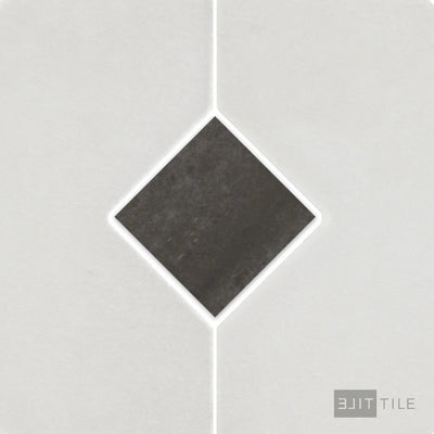Kasbah Taco Porcelain Tile 1X1 Black Hat Matte