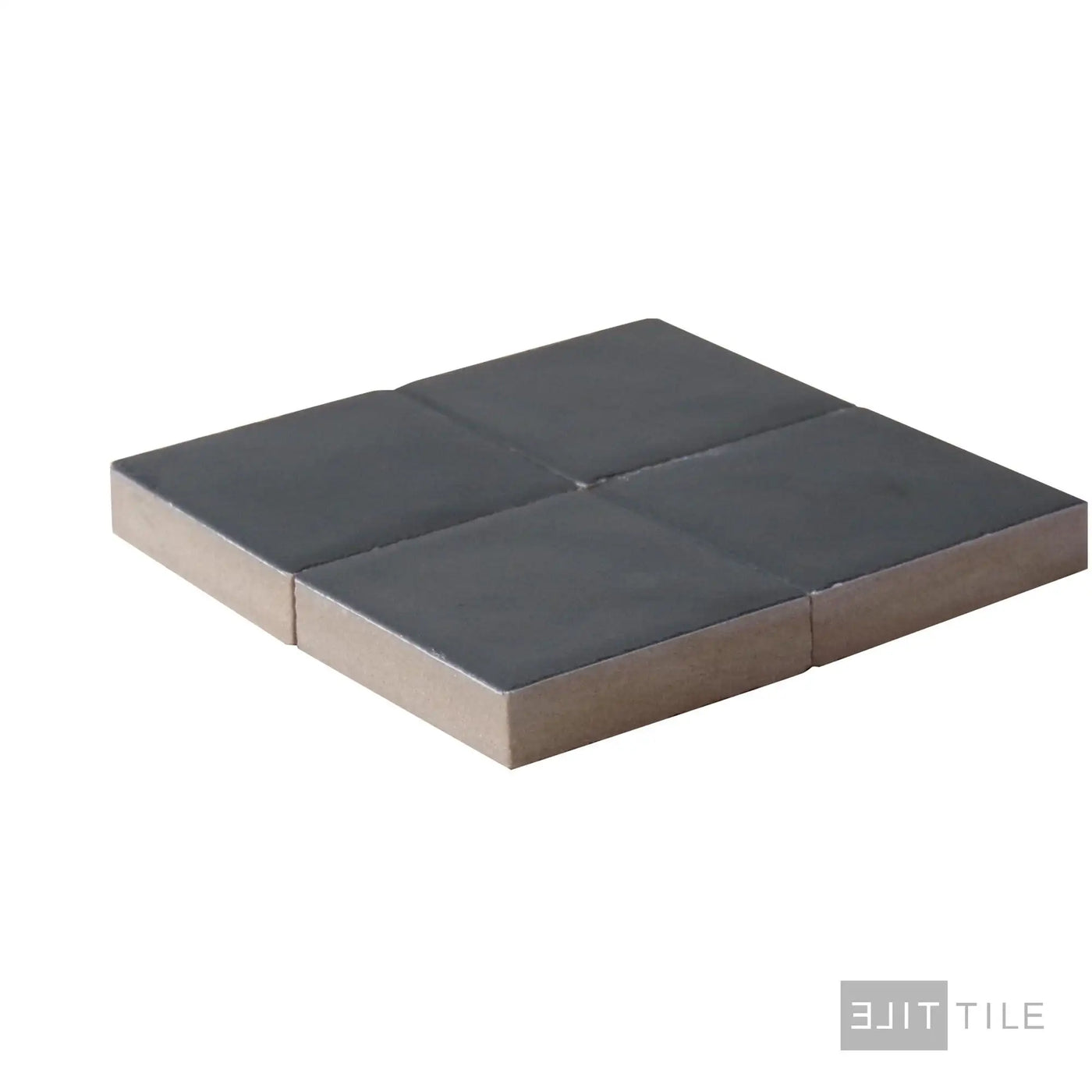 Kasbah Taco Porcelain Tile 1X1 Black Hat Matte