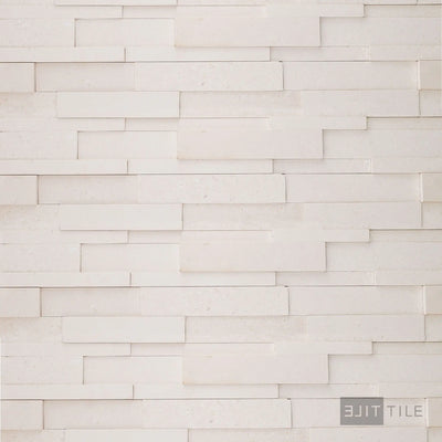 Modern Ledgestone Porcelain Ledger Panel 6X24 Cream Natural