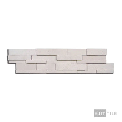 Modern Ledgestone Porcelain Ledger Panel 6X24 Cream Natural