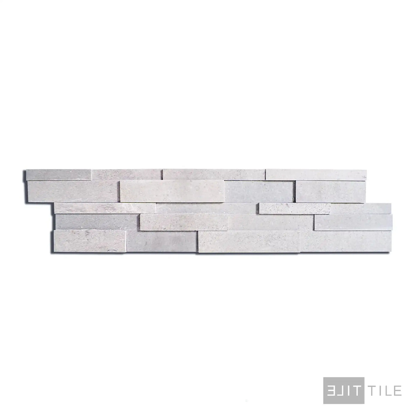 Modern Ledgestone Porcelain Ledger Panel 6X24 Milano Grey Natural