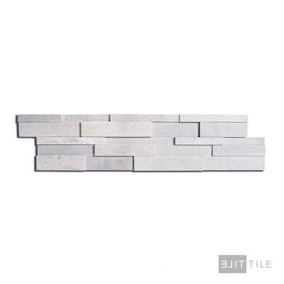 Modern Ledgestone Porcelain Ledger Panel 6X24 Milano Grey Natural